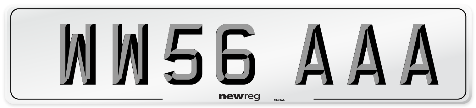 WW56 AAA Number Plate from New Reg